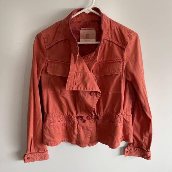 Anthropologie Hei Hei Anorak‎ Coral Utility Jacket Size XS - Picture 2 of 13